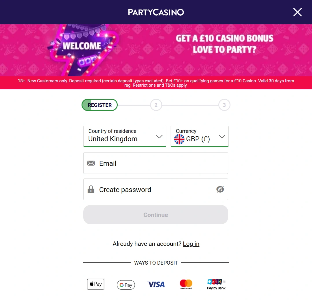 casino Party Casino GB Party Casino Registration