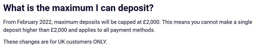 Party Casino deposit limits settings